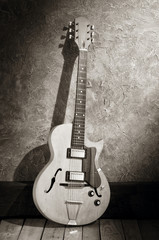 Plakat vintage jazz guitar