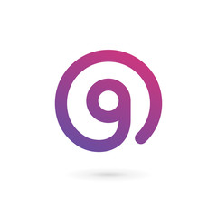 Letter G number 9 logo icon design template elements