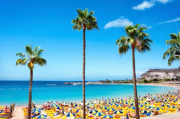 Deurstickers Playa de Amadores beach. Gran Canaria. Spain © Valery Bareta