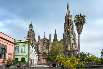 Gothic cathedral of San Juan Bautista in Arucas, Gran Canaria, S