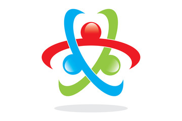 Vektör İnsan İşbirliği Konsept Logo