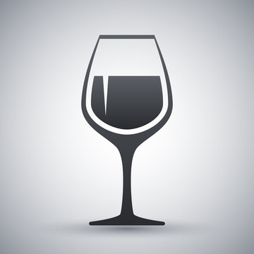 Vector wineglass icon