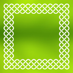Celtic frame over abstract background