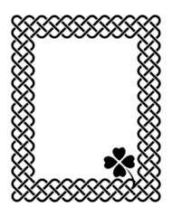 Celtic style shamrock frame