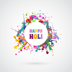 Happy Holi card template