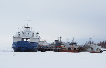 old ships at the docks