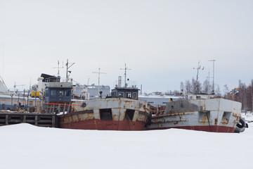 old ships at the docks