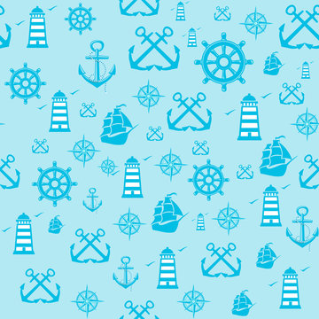 sample Pattern Seamless with Marine elements.