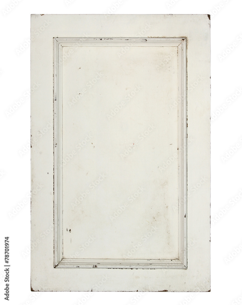 Wall mural old window (with clipping path) isolated on white background