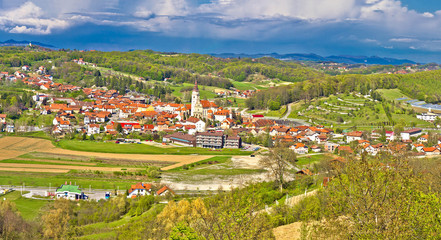 Marija Bistrica shrine aerial panorama