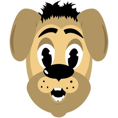 cartoon style dog head