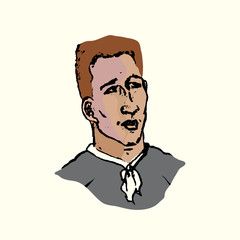 man looking to the right