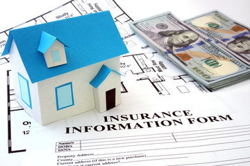 House insurance form with model house