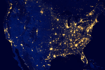 United States city lights