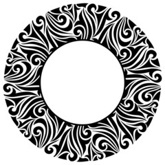 Round ornamental frame