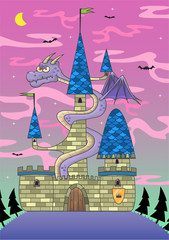 Cartoon castle Illustration