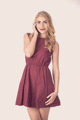 Portrait of beautiful blonde woman