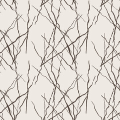 Seamless pattern of lines drawn by brush and ink
