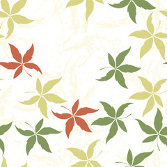 Seamless pattern of autumn leaves