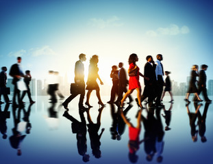 Business People Commuter Corporate Cityscape Pedestrian Concept