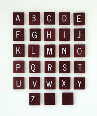 Wooden Alphabet with Blank Tiles