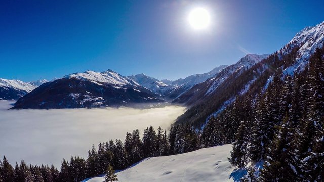 Thyon 4 Valleys, Swiss Alps - aerial view