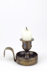 Old candlestick isolated