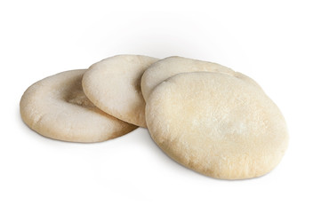 Fototapeta na wymiar Arabic bread on white.