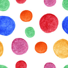 Bright watercolor spots seamless pattern