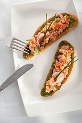 Salmon Bruschetta