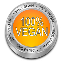 100% vegan Button