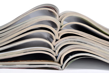 Stack of old magazines