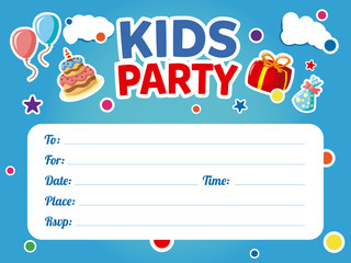 Fototapeta premium Kids party invitation