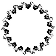 Fototapeta premium Round frame silhouette