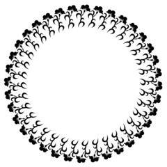 Round frame silhouette