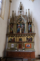Fototapeta na wymiar Altar of Holy Family, Church of Holy Blood in Graz, Austria