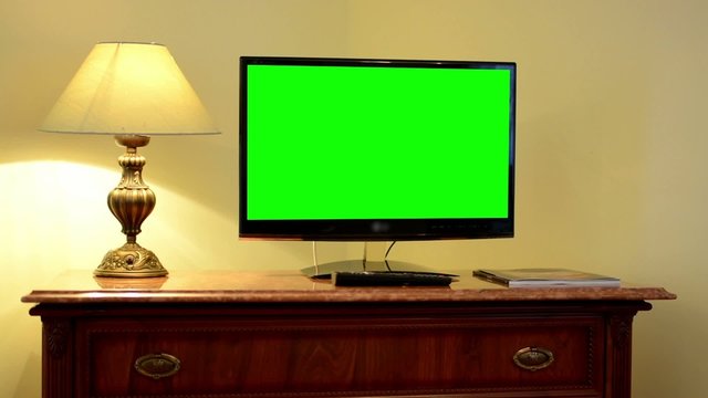 TV(television) - green screen - luxury room
