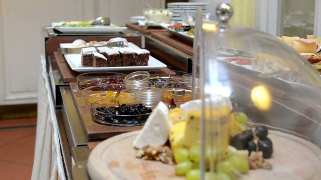 table with food - buffet - breakfast