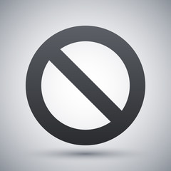 Vector forbidden sign icon