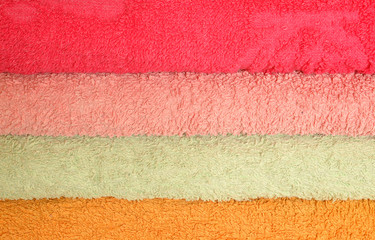 Stack of colorfull towels