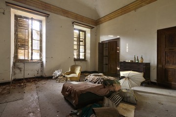old abandoned bedroom
