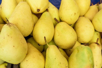 background of ripe pears