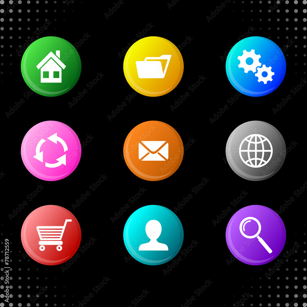 Canvas Prints round website icons