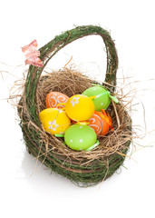 Easter eggs basket