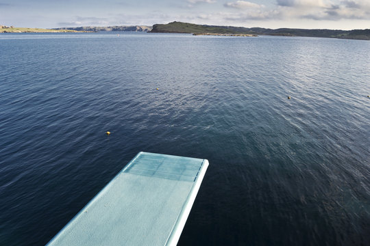 Sringboard over seawater