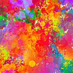 Abstract colorful splash & watercolor background.