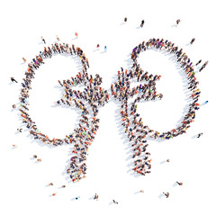 people in the form of internal organs,   kidneys .