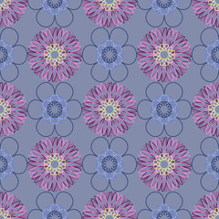 Seamless pattern of flowers