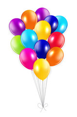 Set of Colored Balloons, Vector Illustration.