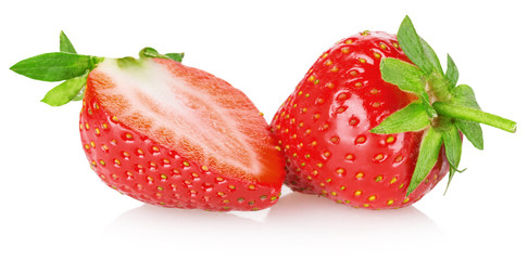tasty strawberry isolated on the white background